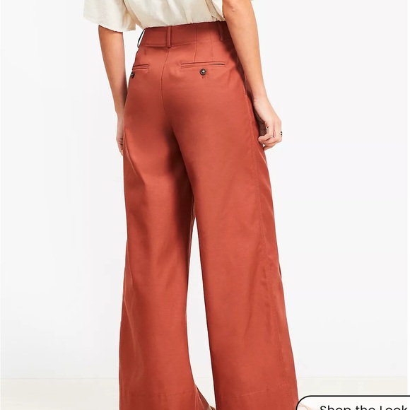 LOFT Terracotta Wide-Leg Pants - Picture 3 of 5